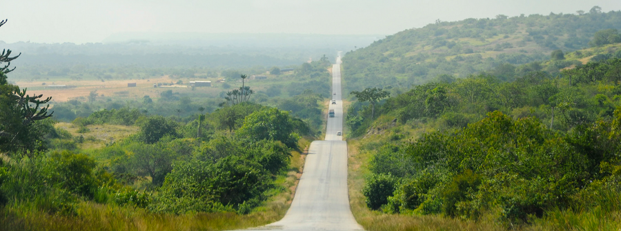 Paved road in Africa